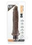 Dr. Skin Silver Collection Cock Vibe 8 Vibrating Dildo 9.75in - Chocolate