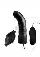 Lux Fetish Latex Inflatable Vibrating Curvd Dildo With...